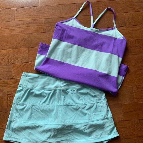 LULULEMON PACE RIVAL SKIRT/SKORT *TALL-AQUAMARINE - Picture 7 of 16